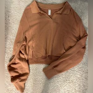 La hearts cropped long sleeve